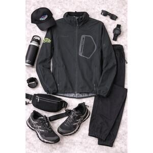 Mammut Men's Go Ape Softshell Jacket Windproof Full Zip Outdoor Black Size M